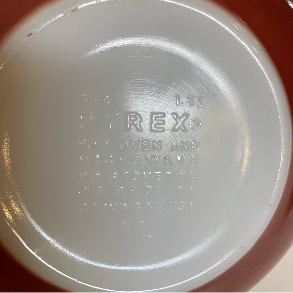 PYREX Cinderella Nesting Mixing Bowl Rust Golden Harvest Wheat #442 Vintage - Picture 10 of 10